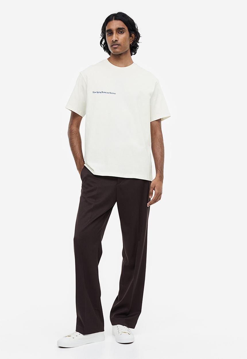 H&M - Relaxed fit printed T-shirt - white/landscape