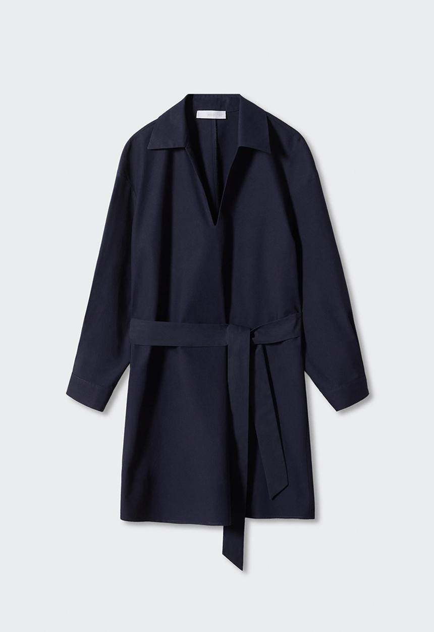 MANGO - Dress pop-h - navy