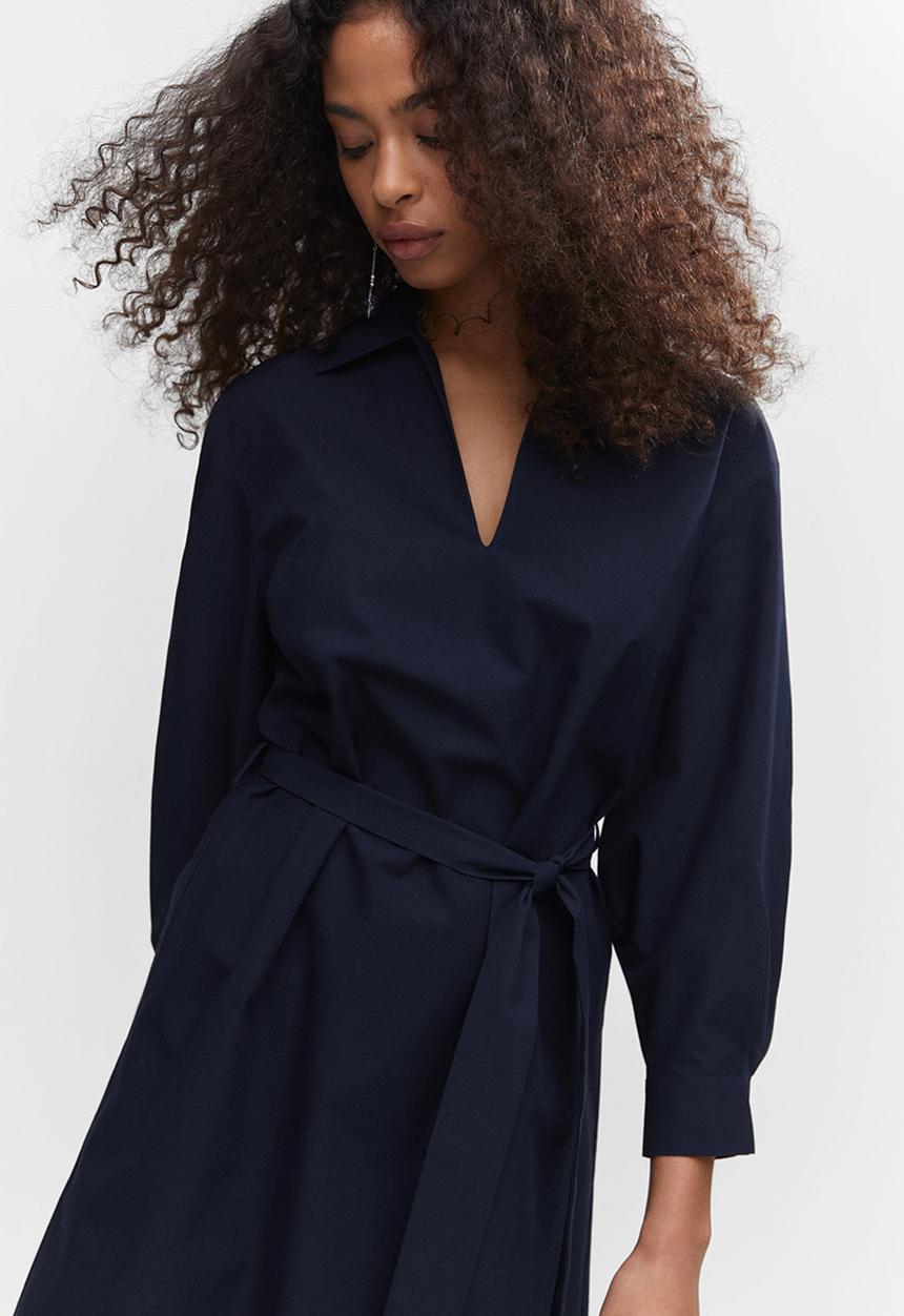 MANGO - Dress pop-h - navy