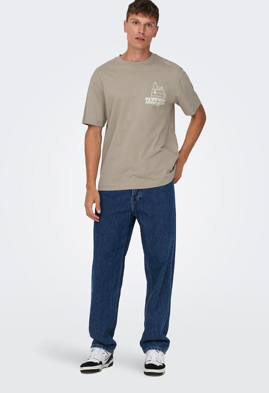 Only & Sons - Onspeanuts rlx short sleeve tee - vintage khaki 