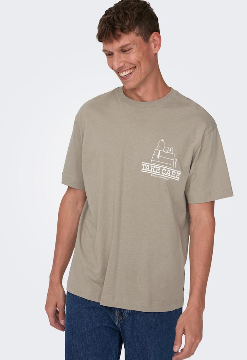 Only & Sons - Onspeanuts rlx short sleeve tee - vintage khaki 