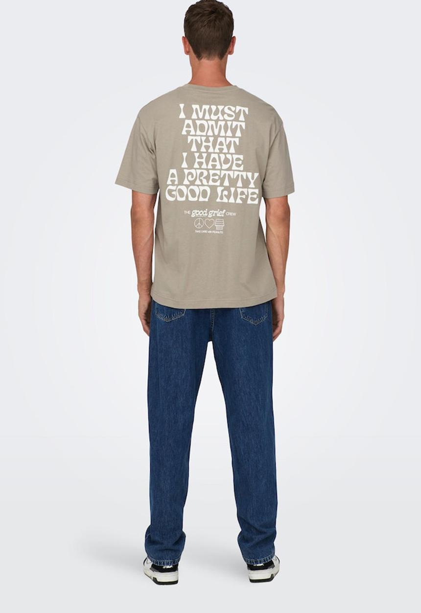Only & Sons - Onspeanuts rlx short sleeve tee - vintage khaki 