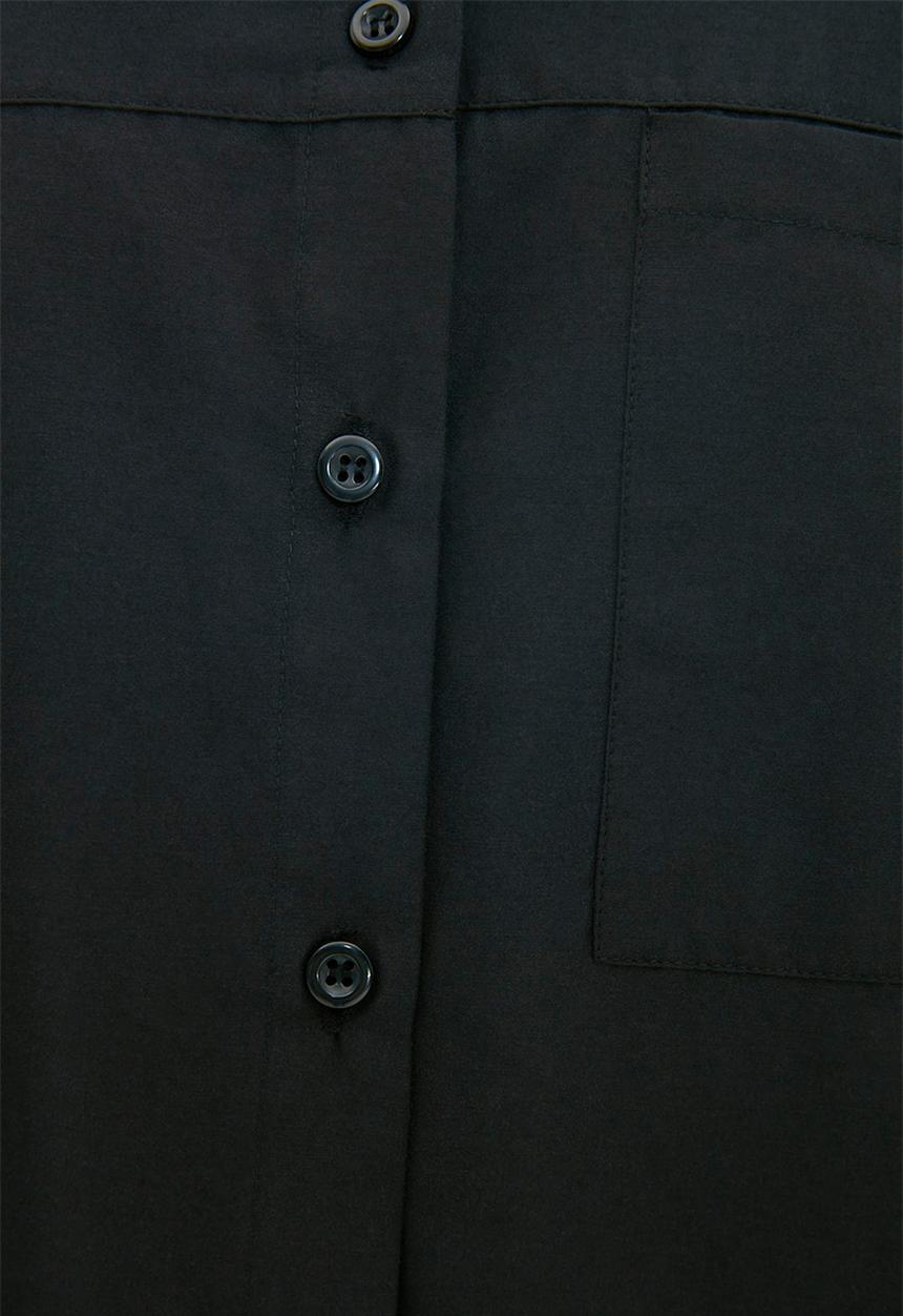 Trendyol - Modest balloon sleeve shirt - black