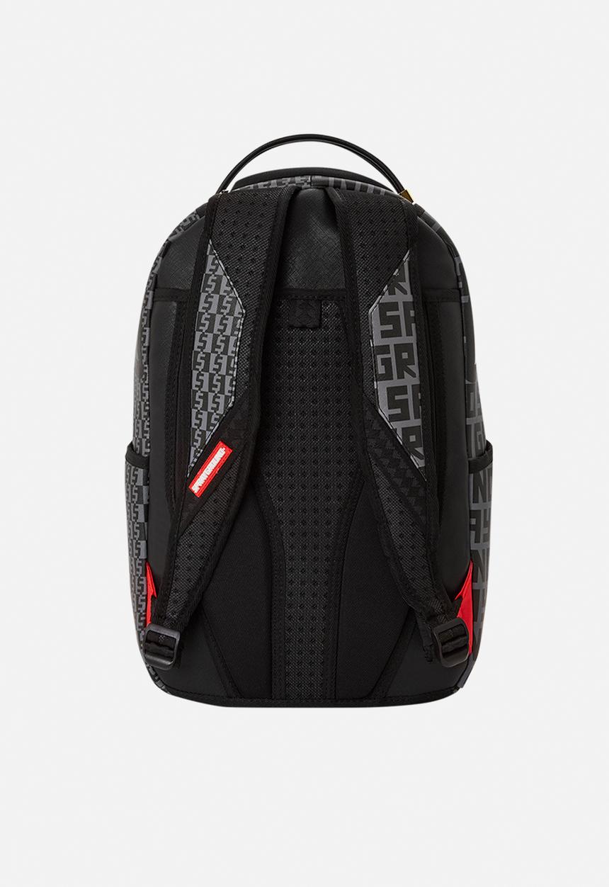 Sprayground - Split infinity check in grey dlxsv backpack - black