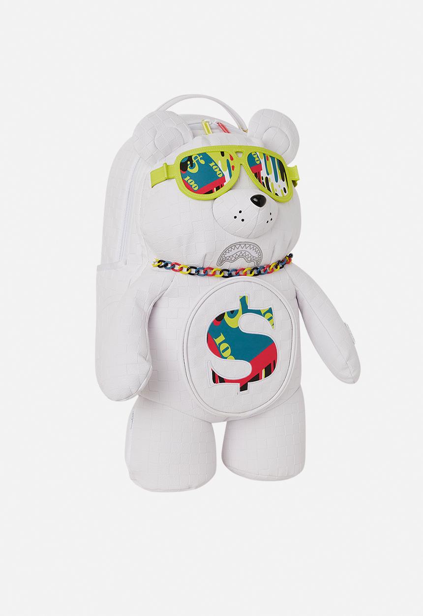 Sprayground - Shark trip moneybear backpack - white/multi