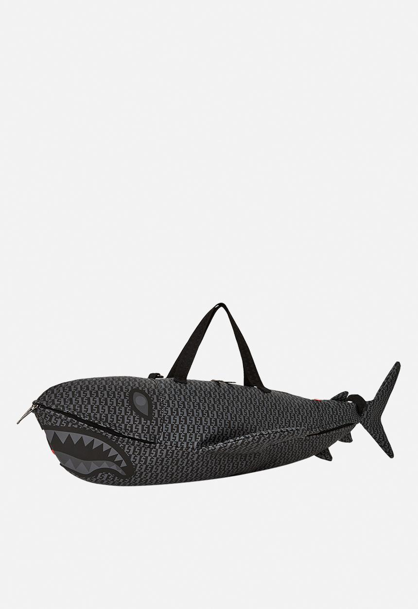 Sprayground - Split infinity check shark-shaped-duffle - black