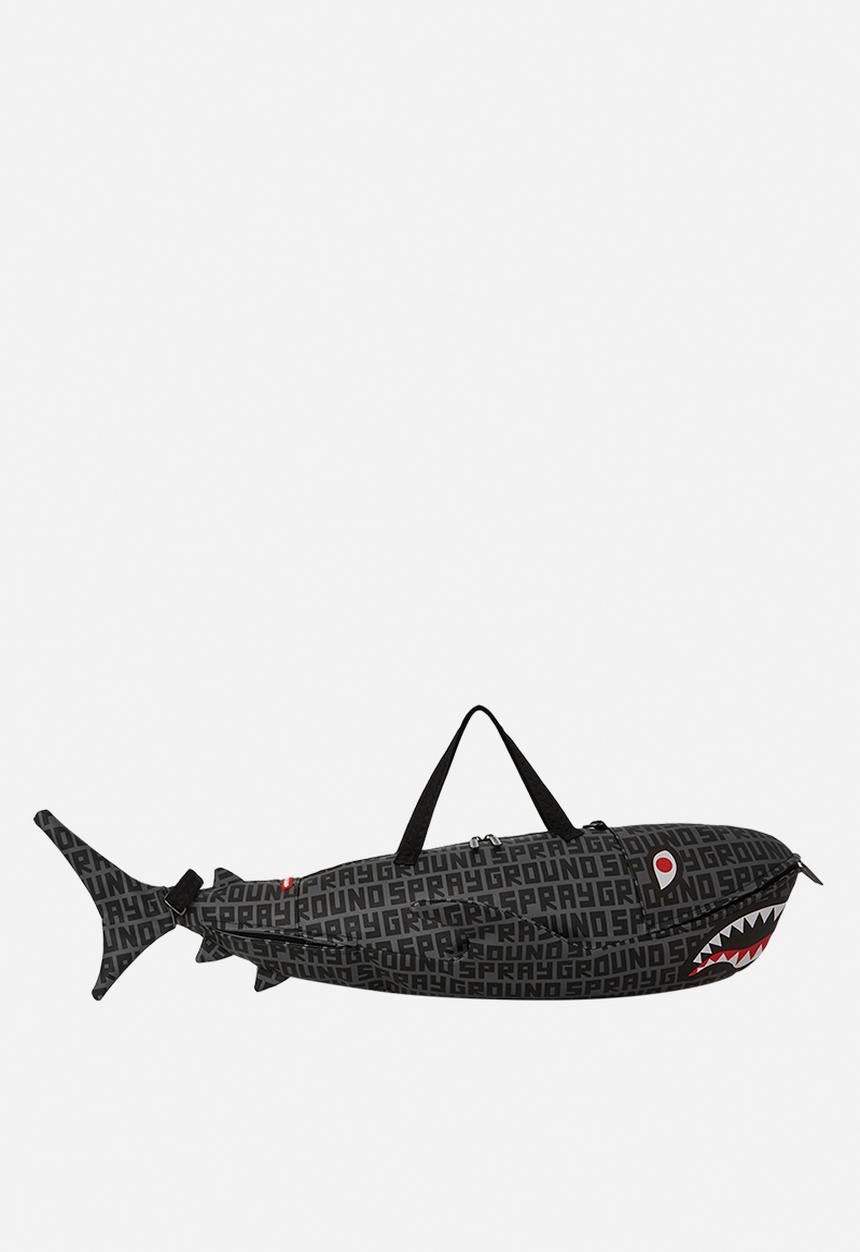 Sprayground - Split infinity check shark-shaped-duffle - black