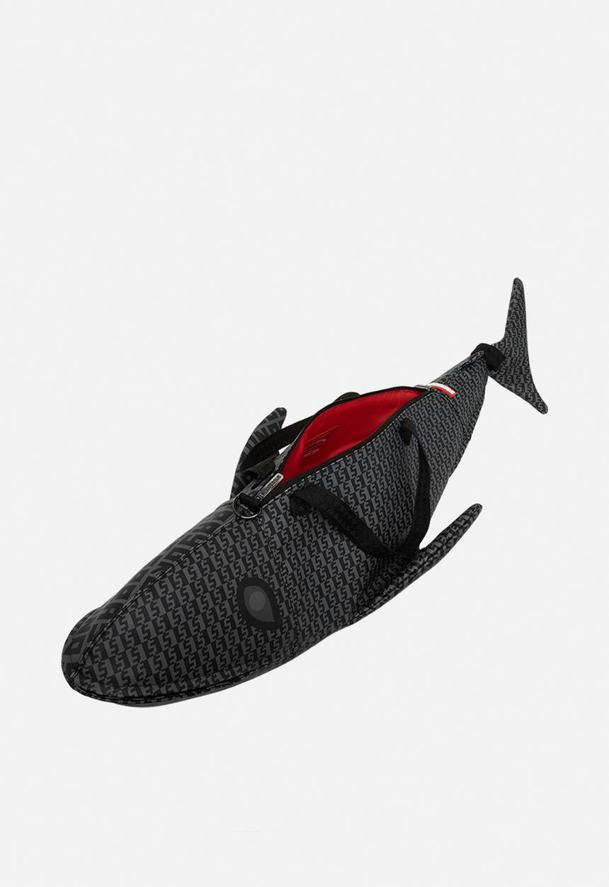 Sprayground - Split infinity check shark-shaped-duffle - black