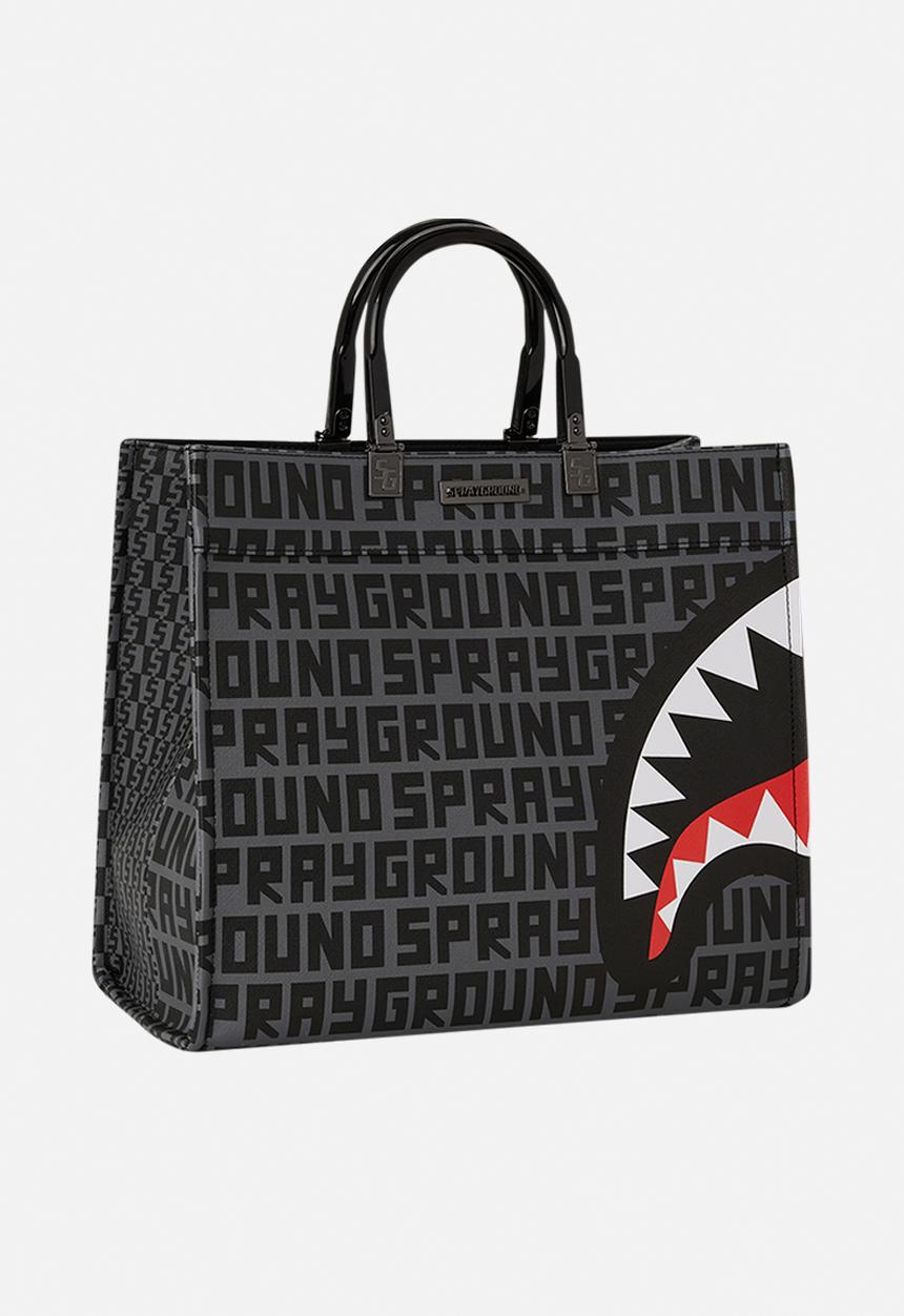Sprayground - Split infinity check tortuga tote - black