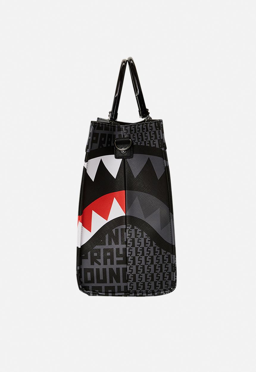 Sprayground - Split infinity check tortuga tote - black