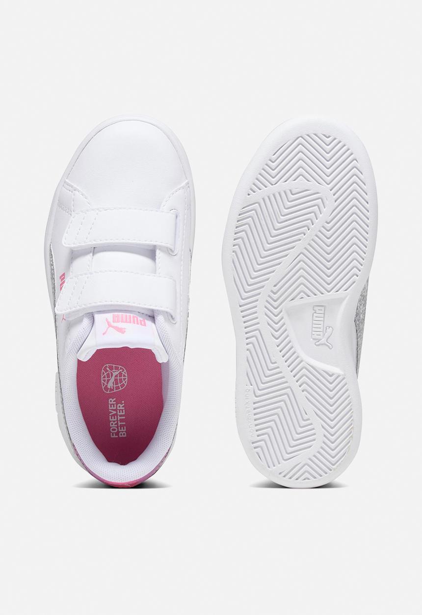 PUMA - Smash 3.0 l star glow v ps - white/silver/red/purple