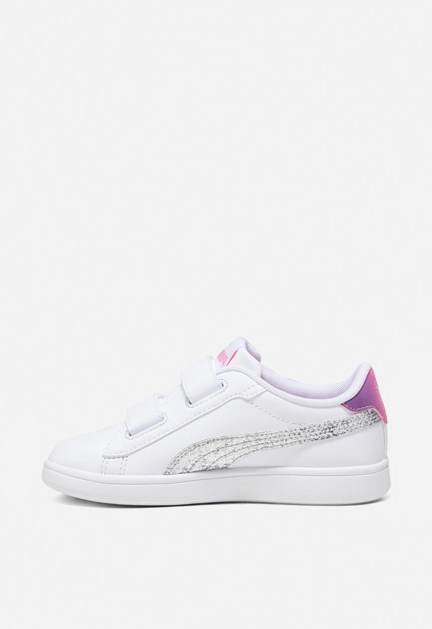 PUMA - Smash 3.0 l star glow v ps - white/silver/red/purple