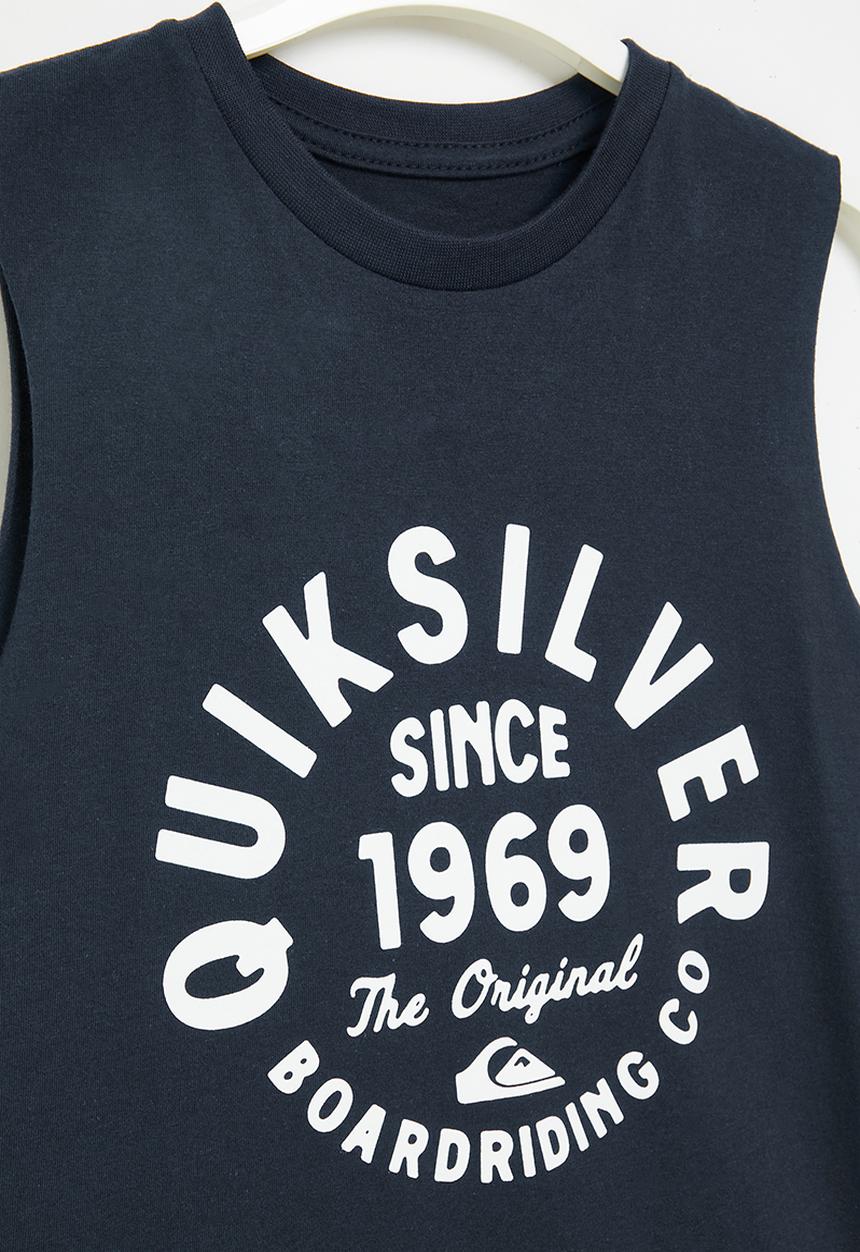 Quiksilver - Circled script front muscle boy - navy blazer