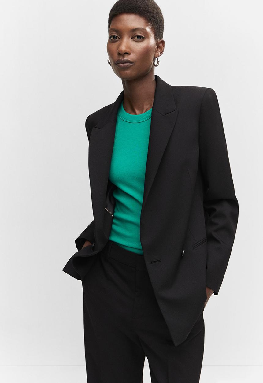 MANGO - Blazer greta - black