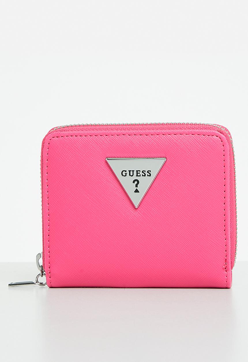 GUESS - Lathan slg small zip round - fuchsia