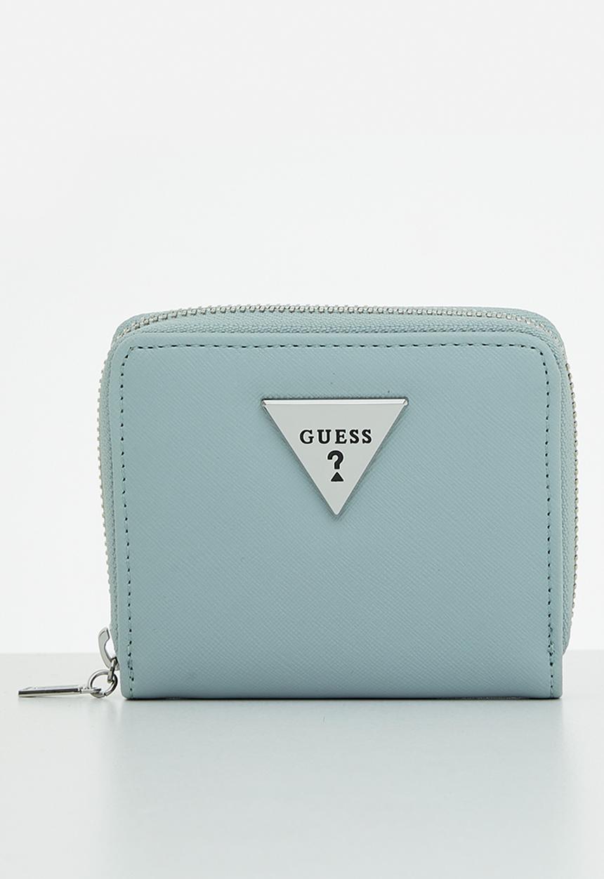 GUESS - Lathan slg small zip round - blue