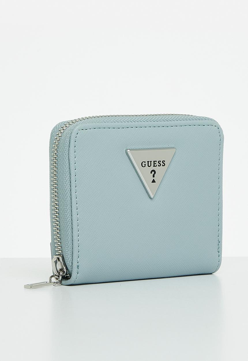 GUESS - Lathan slg small zip round - blue