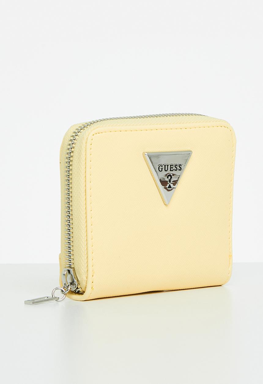 GUESS - Lathan slg small zip round - yellow 