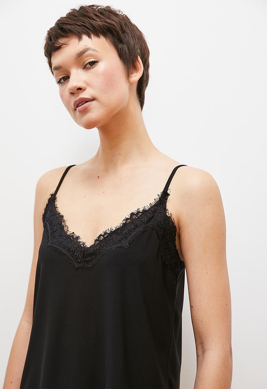 edit - Slinky cami & short - black