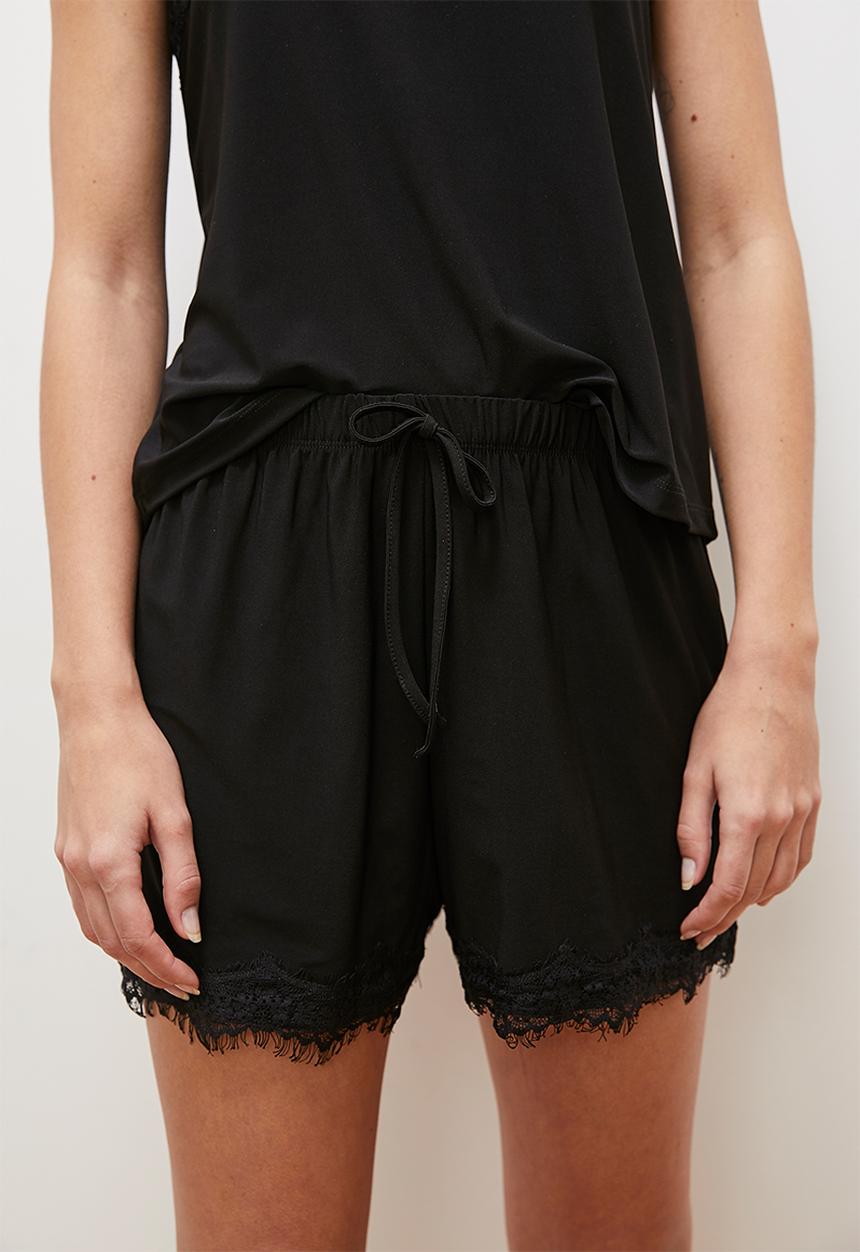 edit - Slinky cami & short - black