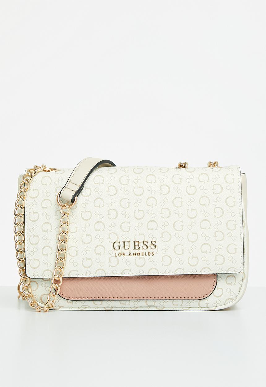 GUESS - Gelber mini crossbody flap - white multi
