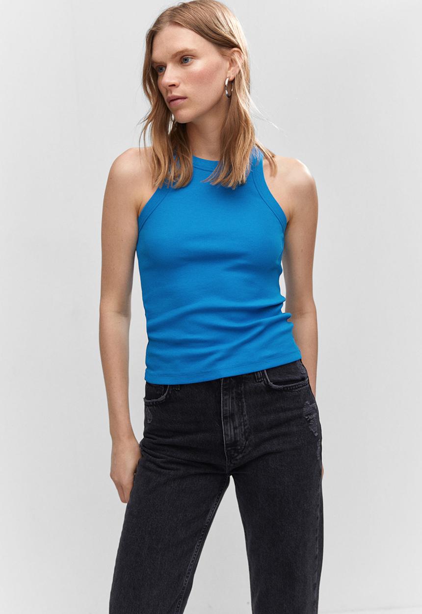 MANGO - Top boni - medium blue