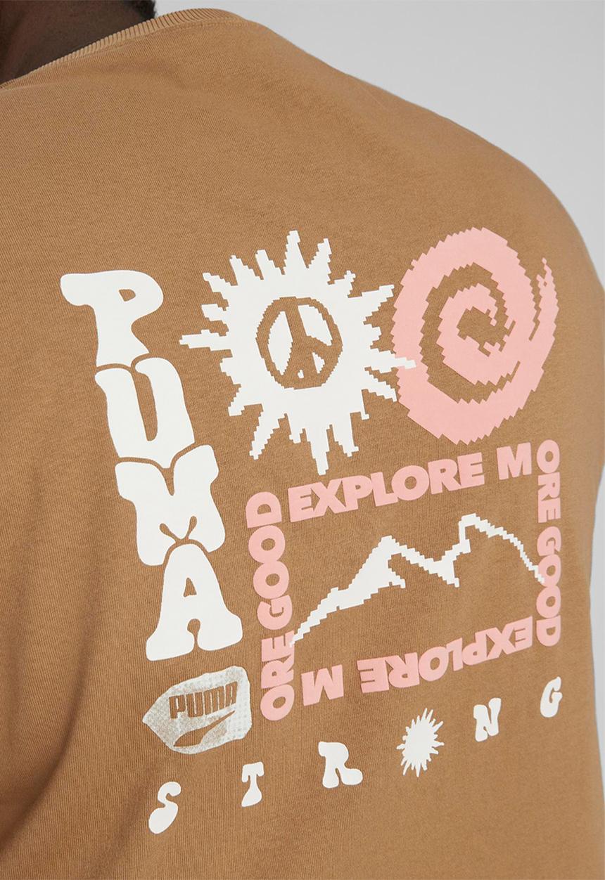PUMA - Downtown graphic tee - brown 