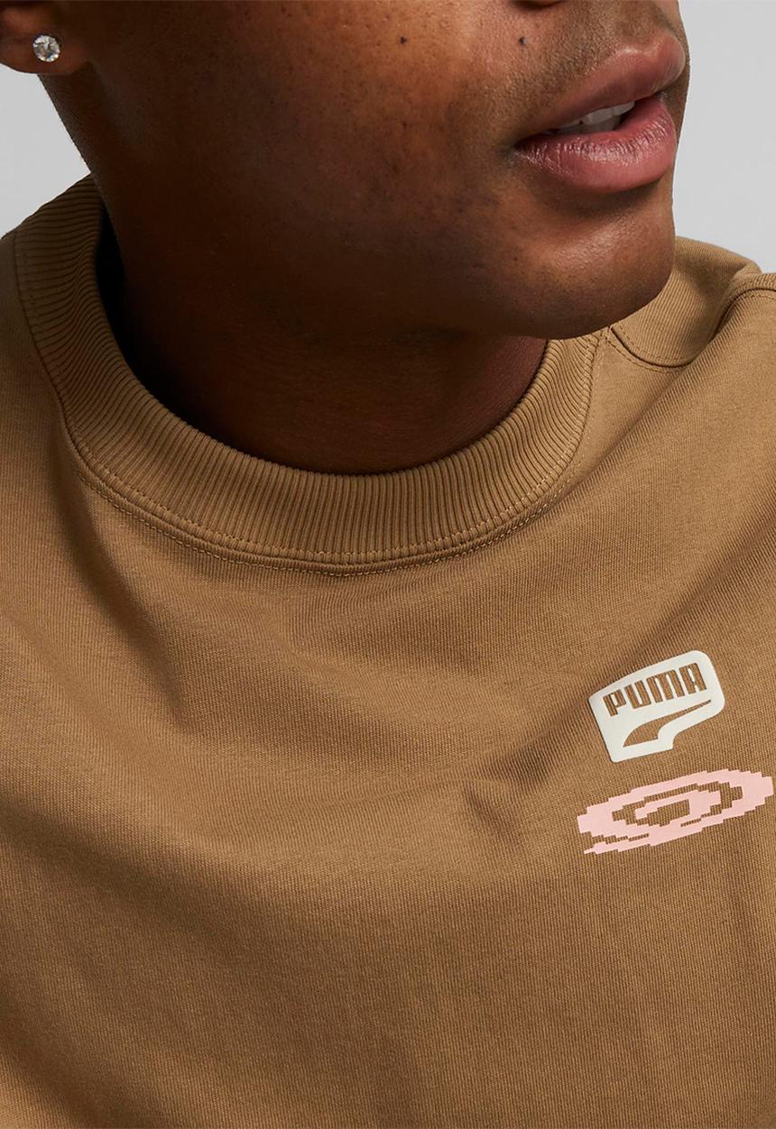 PUMA - Downtown graphic tee - brown 