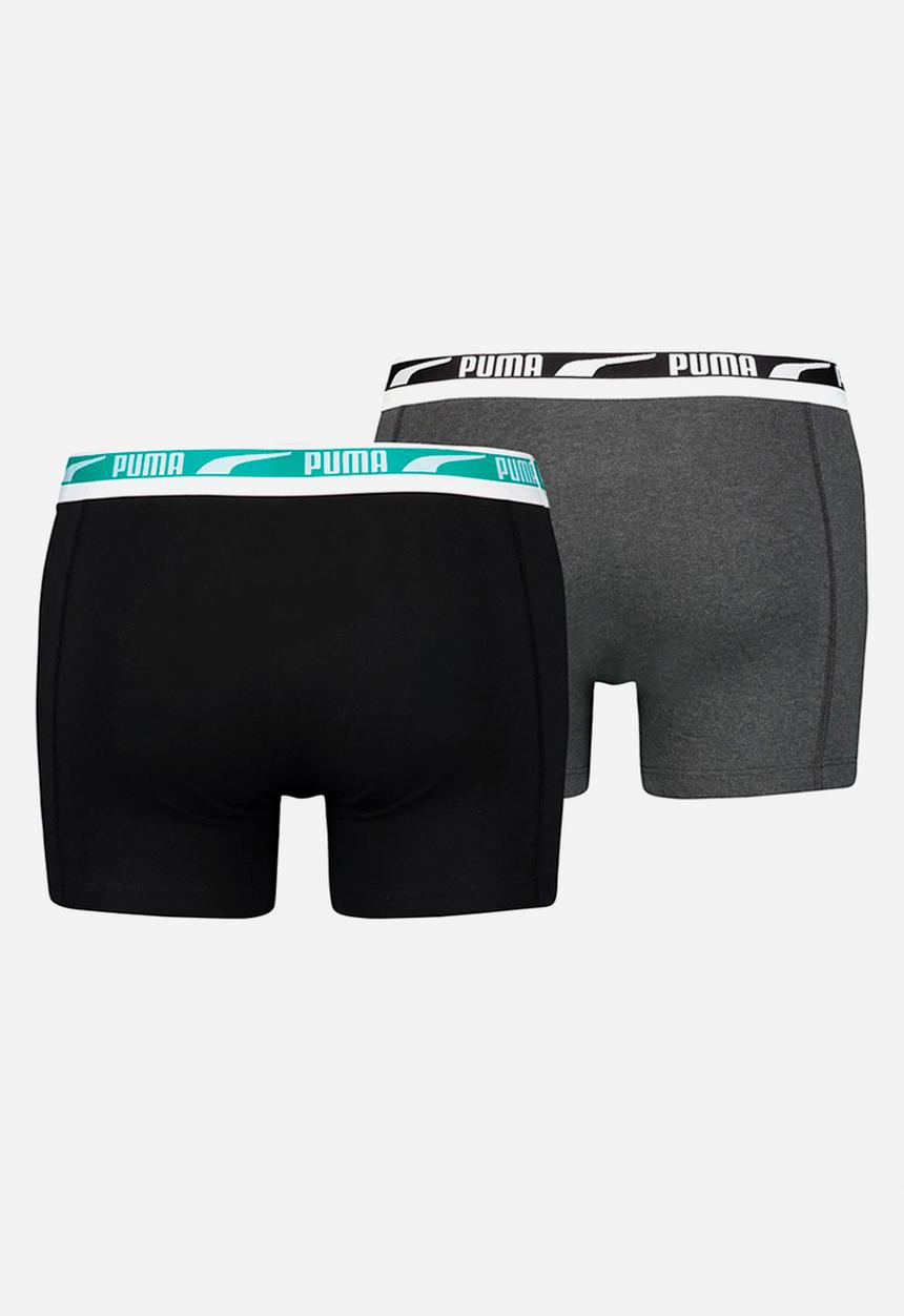 PUMA - Multi logo boxer 2p - black/blue