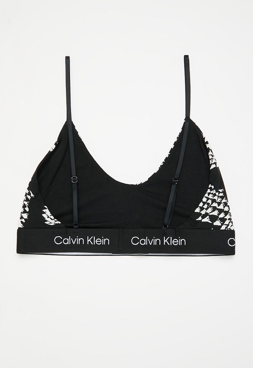 Calvin Klein - Unlined bralette - snake print/black
