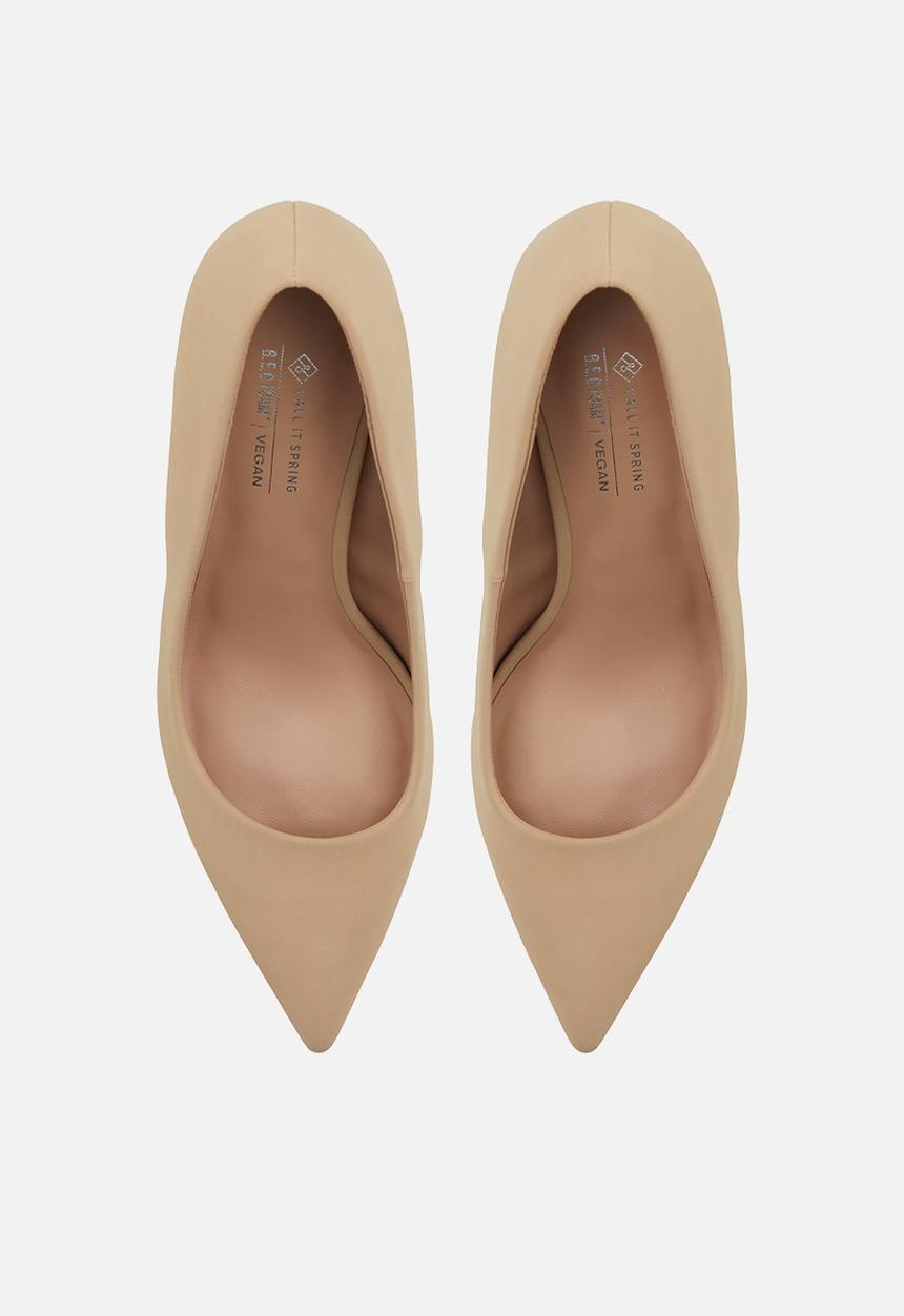 Call It Spring - Janessa blockheel court - bone