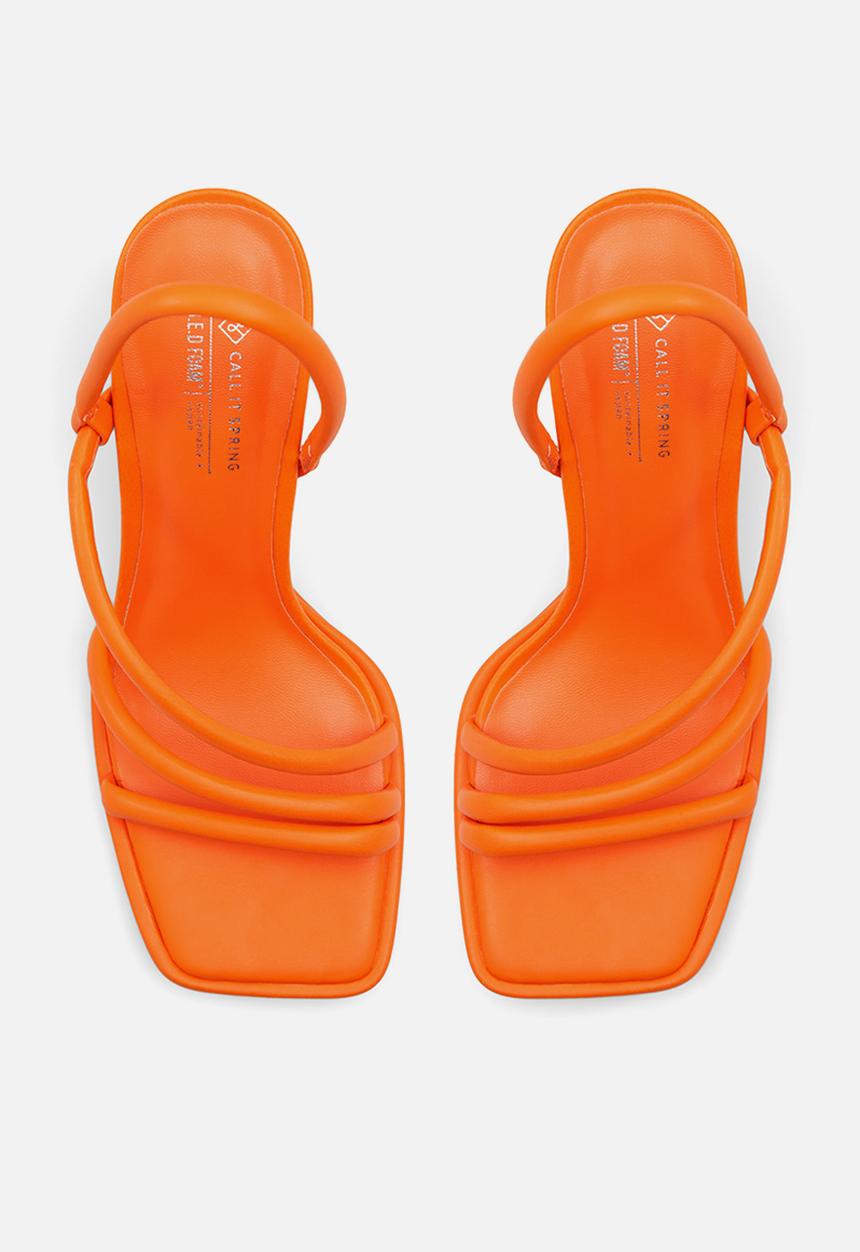 Call It Spring - Luxe strappy blockheel - bright orange
