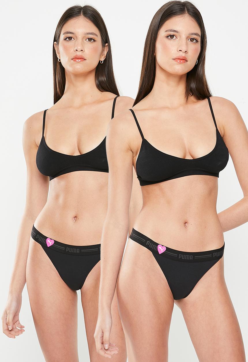 PUMA - Puma women heart string 2 pack hang - black