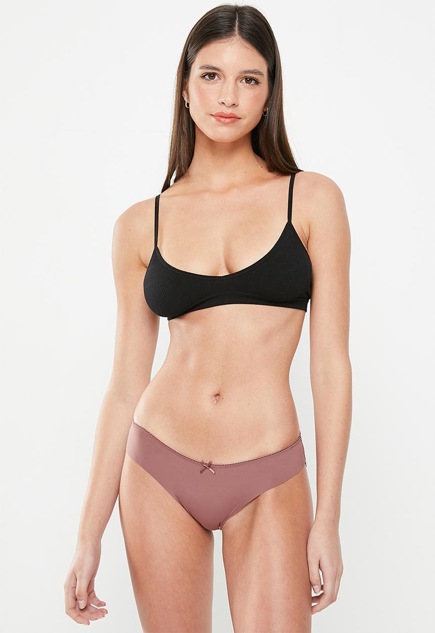 Cotton On - Everyday lace bikini brief - rose taupe