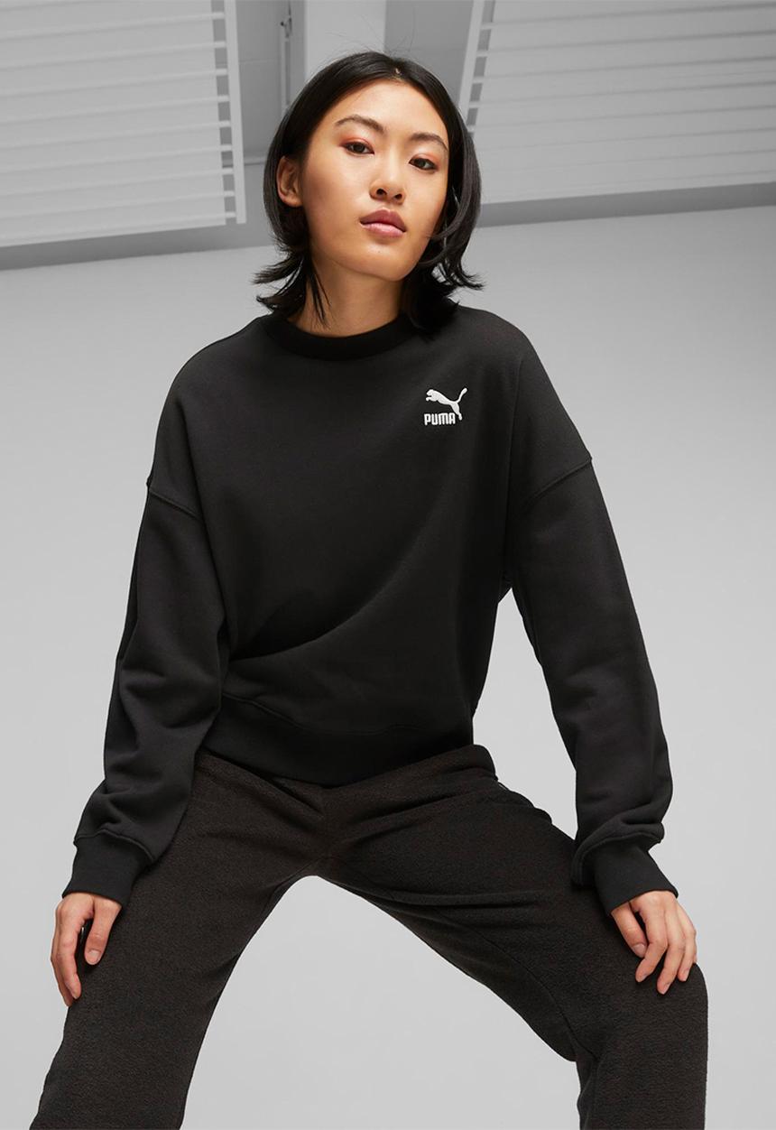 PUMA - Classics oversized crew tr - puma black
