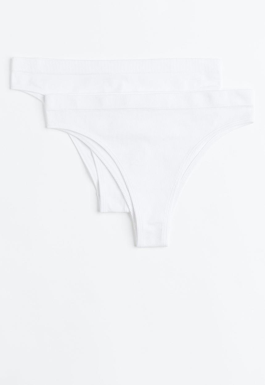 H&M - 2-Pack seamless briefs - white