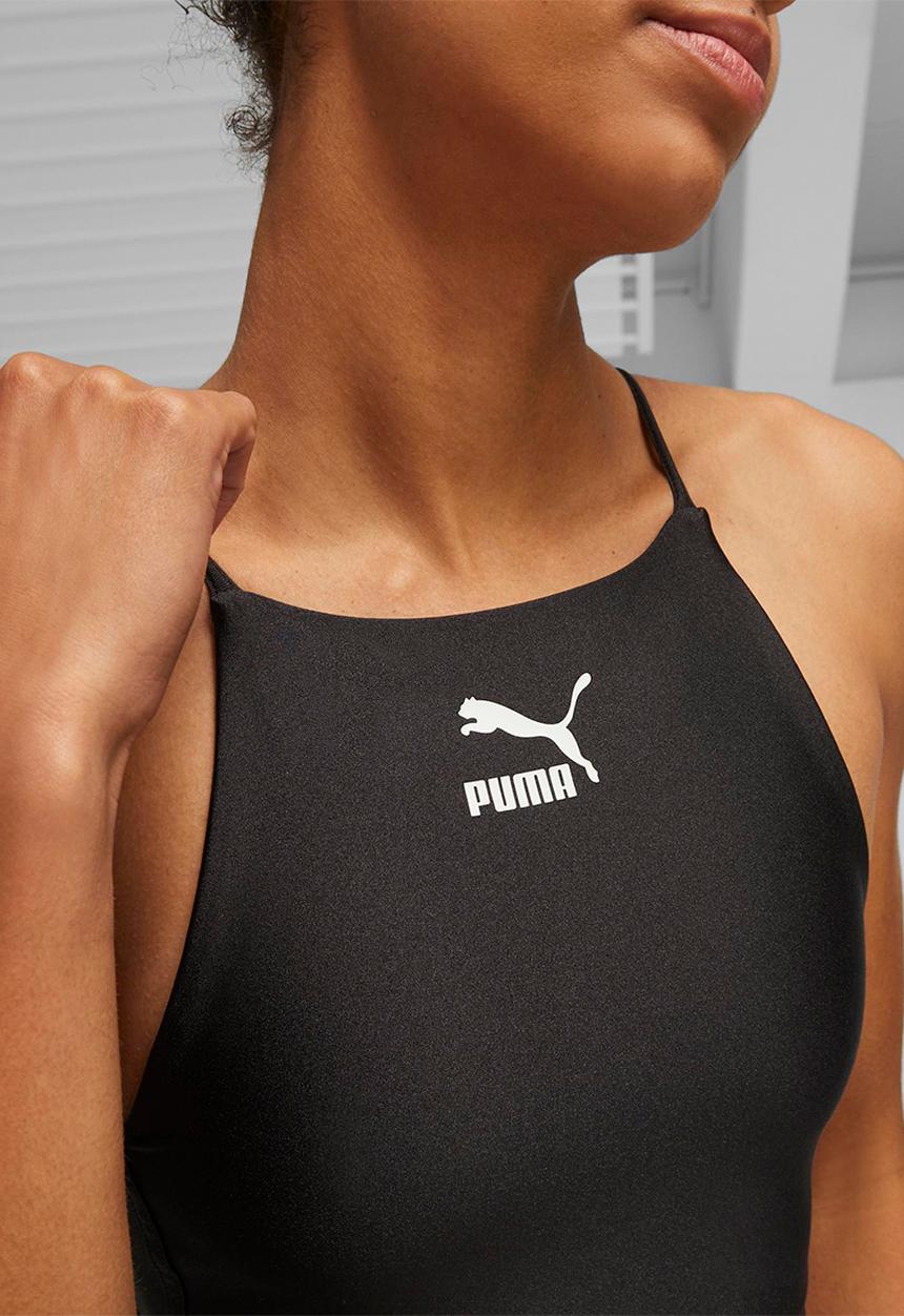 PUMA - T7 shiny crop top - puma black