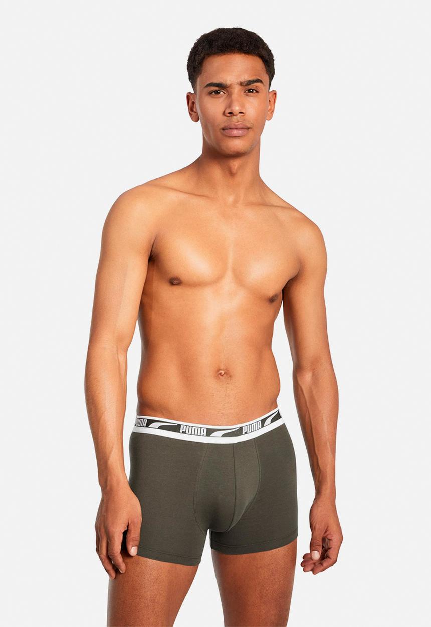 PUMA - Multi logo boxer 2 pack - grey & black