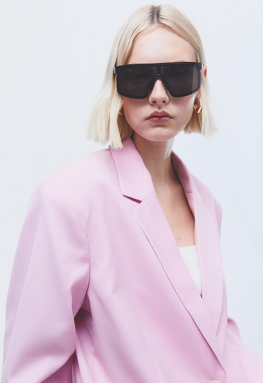 H&M - Oversized single-breasted blazer - light pink 