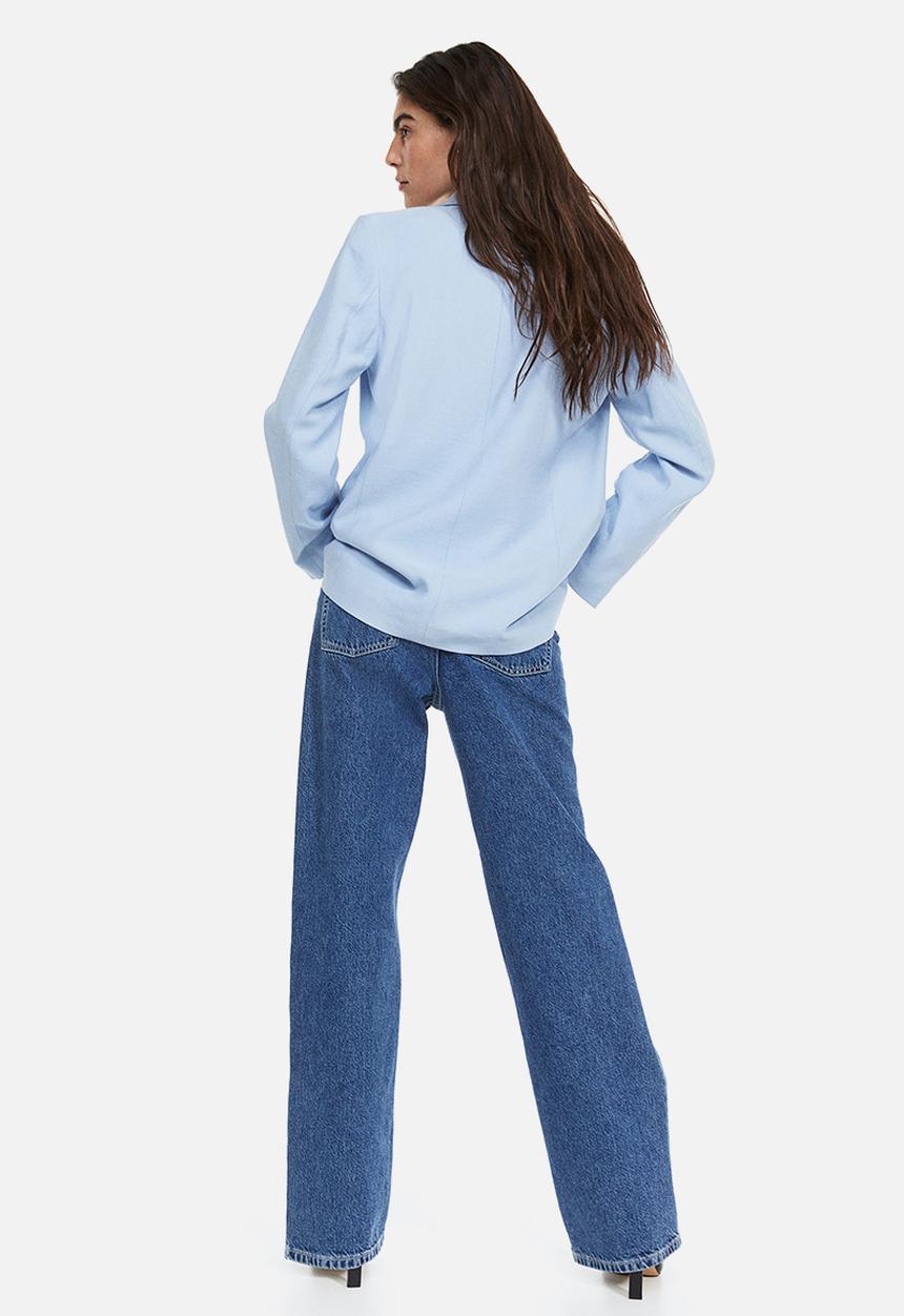 H&M - Double-breasted blazer - light blue