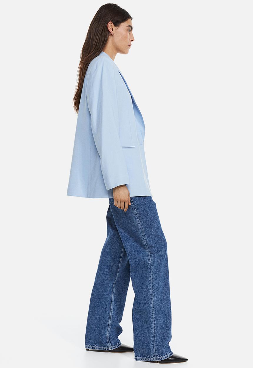 H&M - Double-breasted blazer - light blue