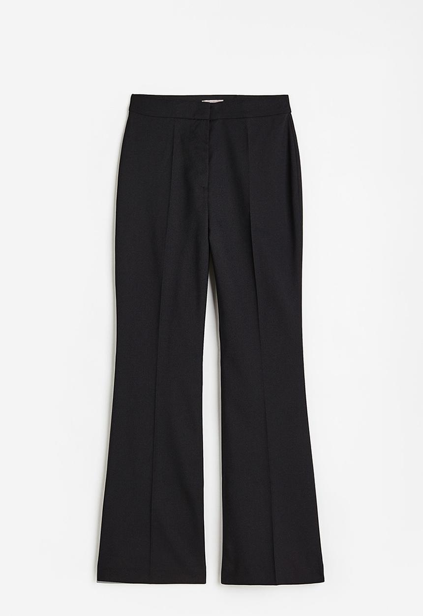 H&M - Flared tailored trousers - black