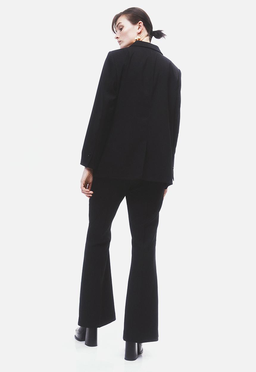 H&M - Flared tailored trousers - black