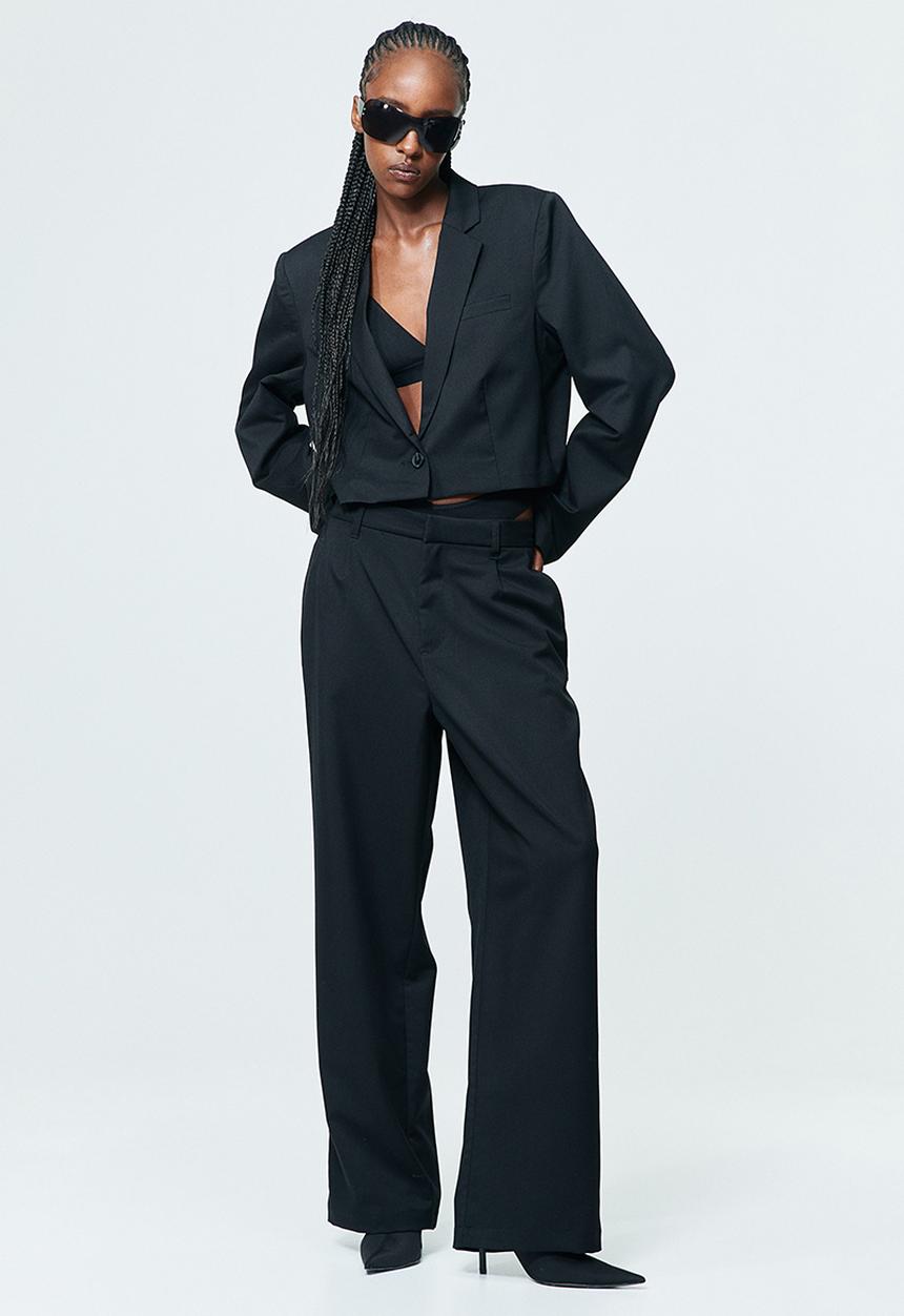 H&M - Tailored trousers - black
