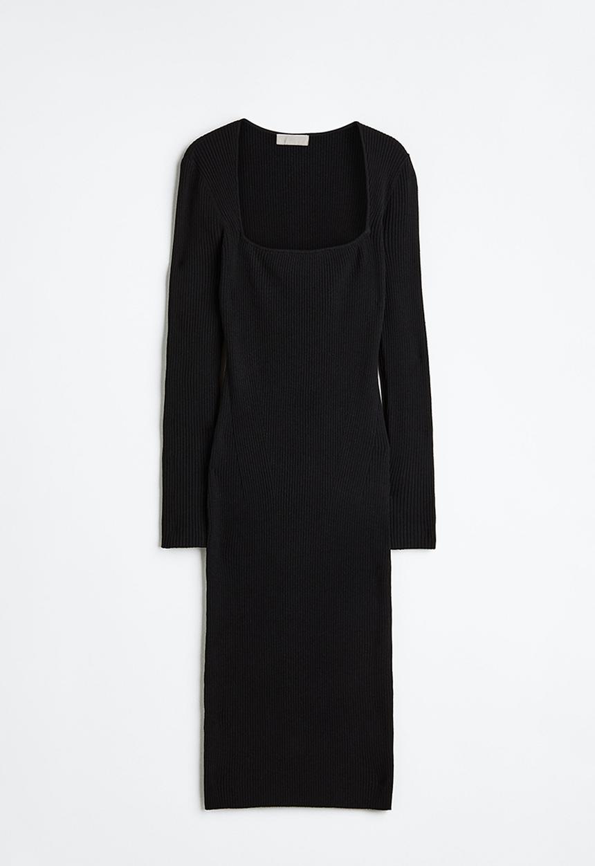 H&M - Rib-knit dress - black