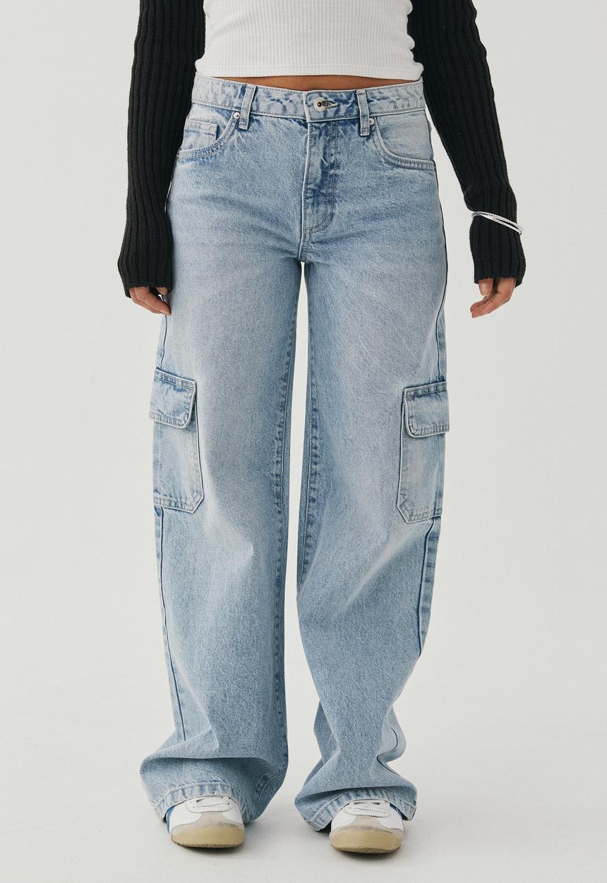 Supré  - Cargo denim jean - island blue 