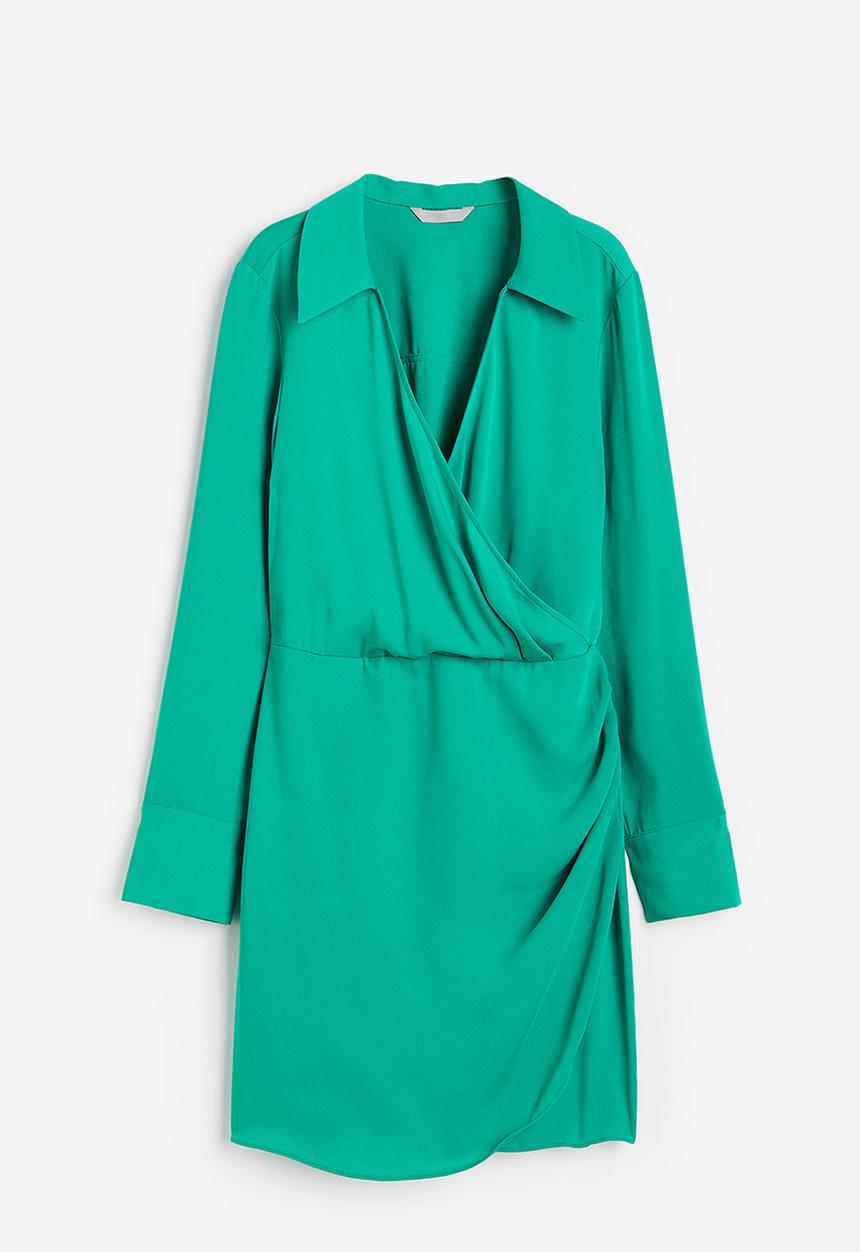 H&M - Wrap dress - green turquoise