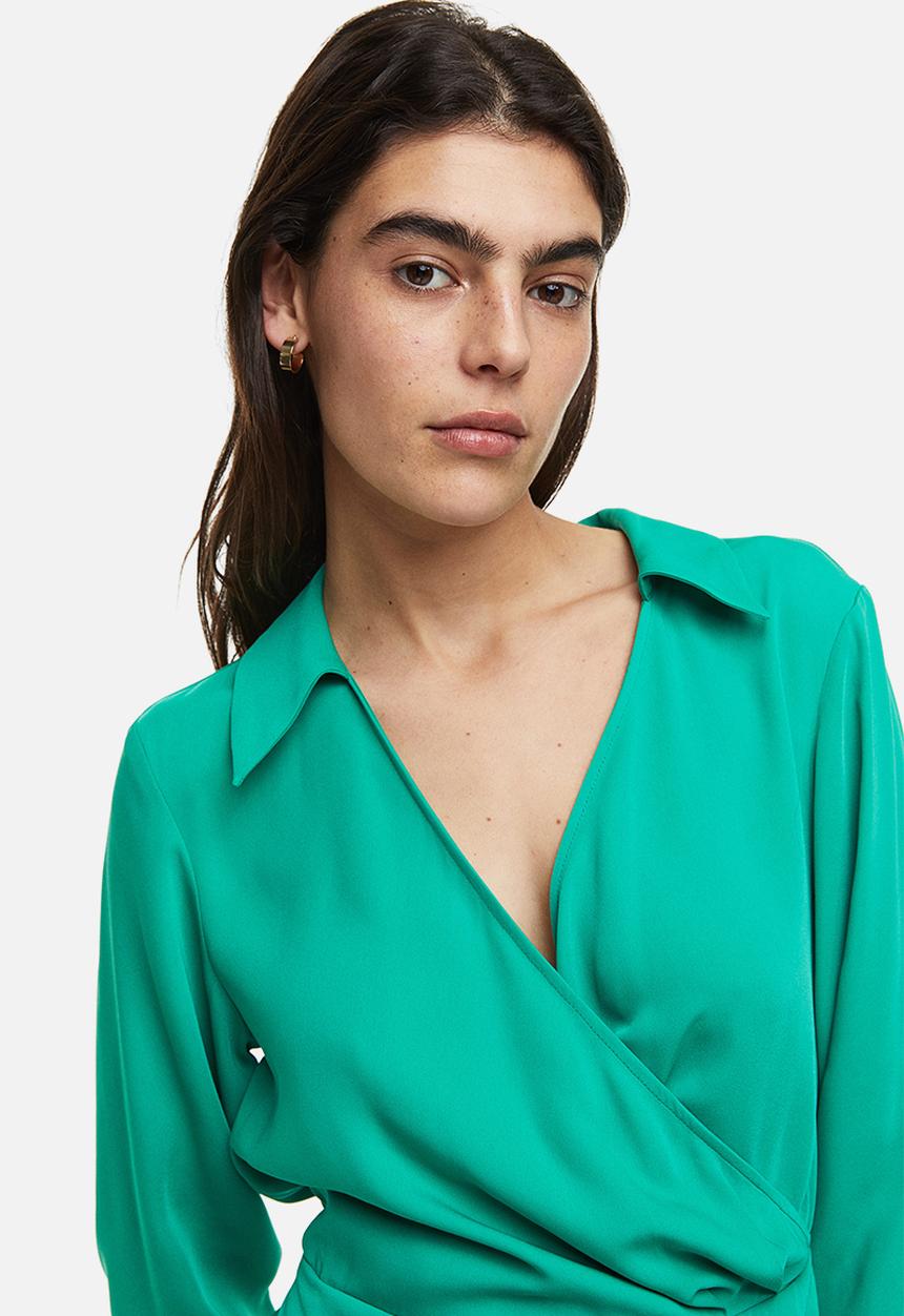 H&M - Wrap dress - green turquoise