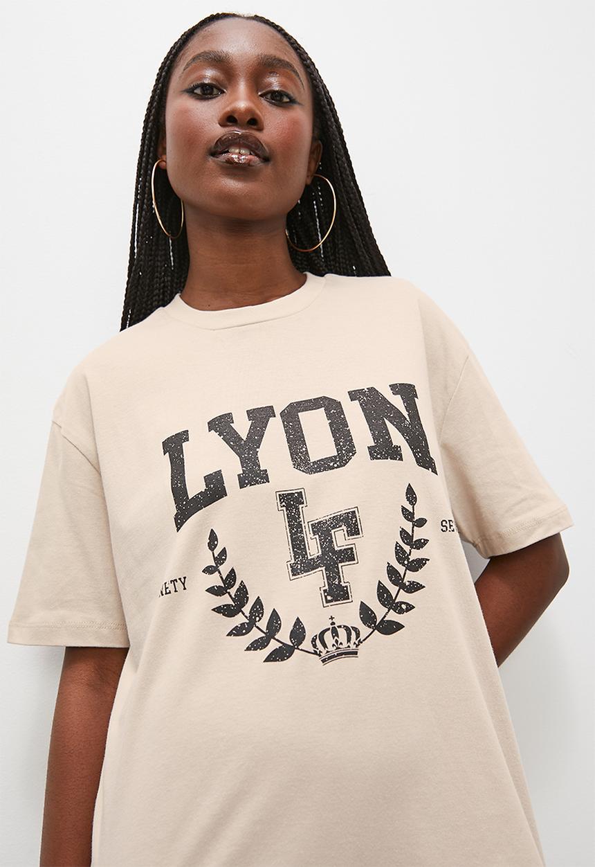 Blake - Oversized graphic tee - stone