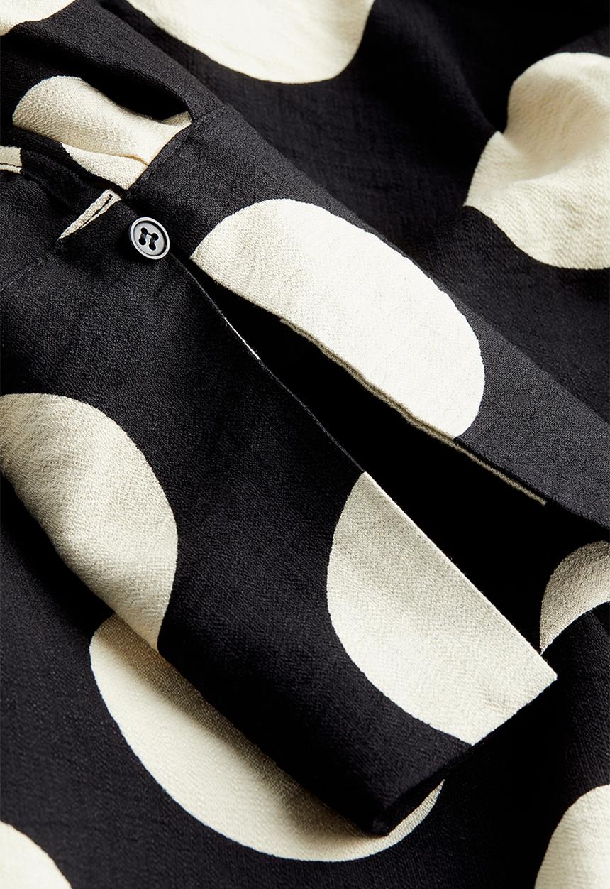 H&M - Wrap dress - black/spotted 